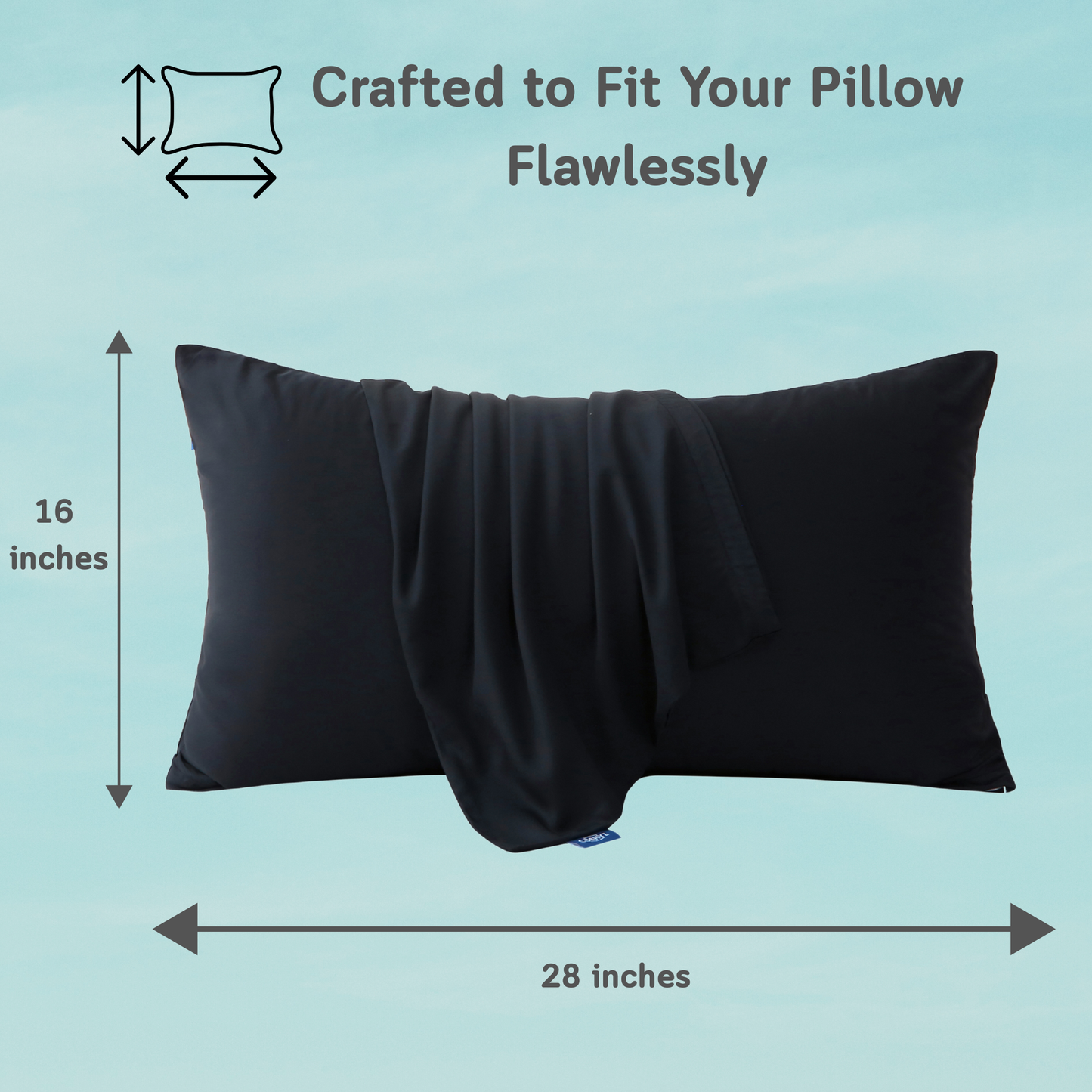 Bamboo Pillow Covers - Midnight Black