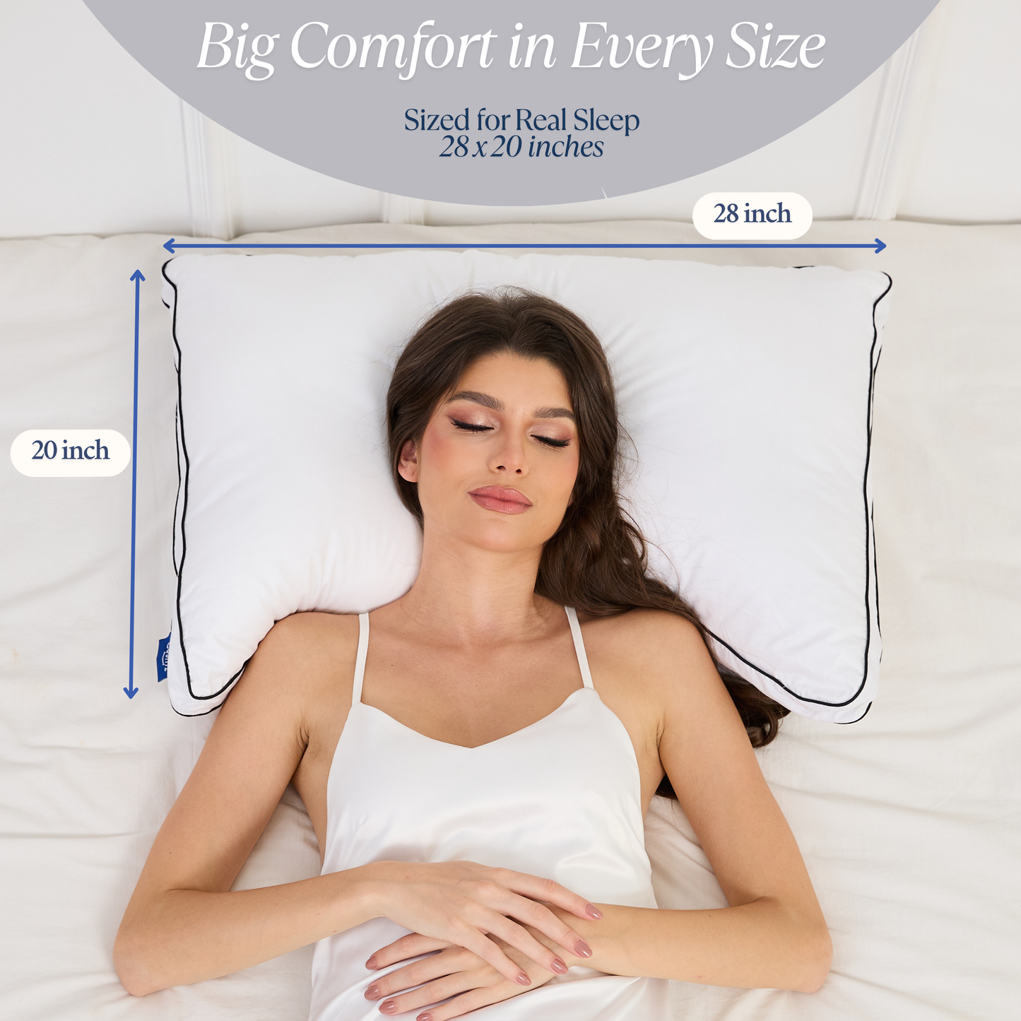 Bamboo Charcoal Memory Foam Pillow - Honeycomb Cover (Curved)
