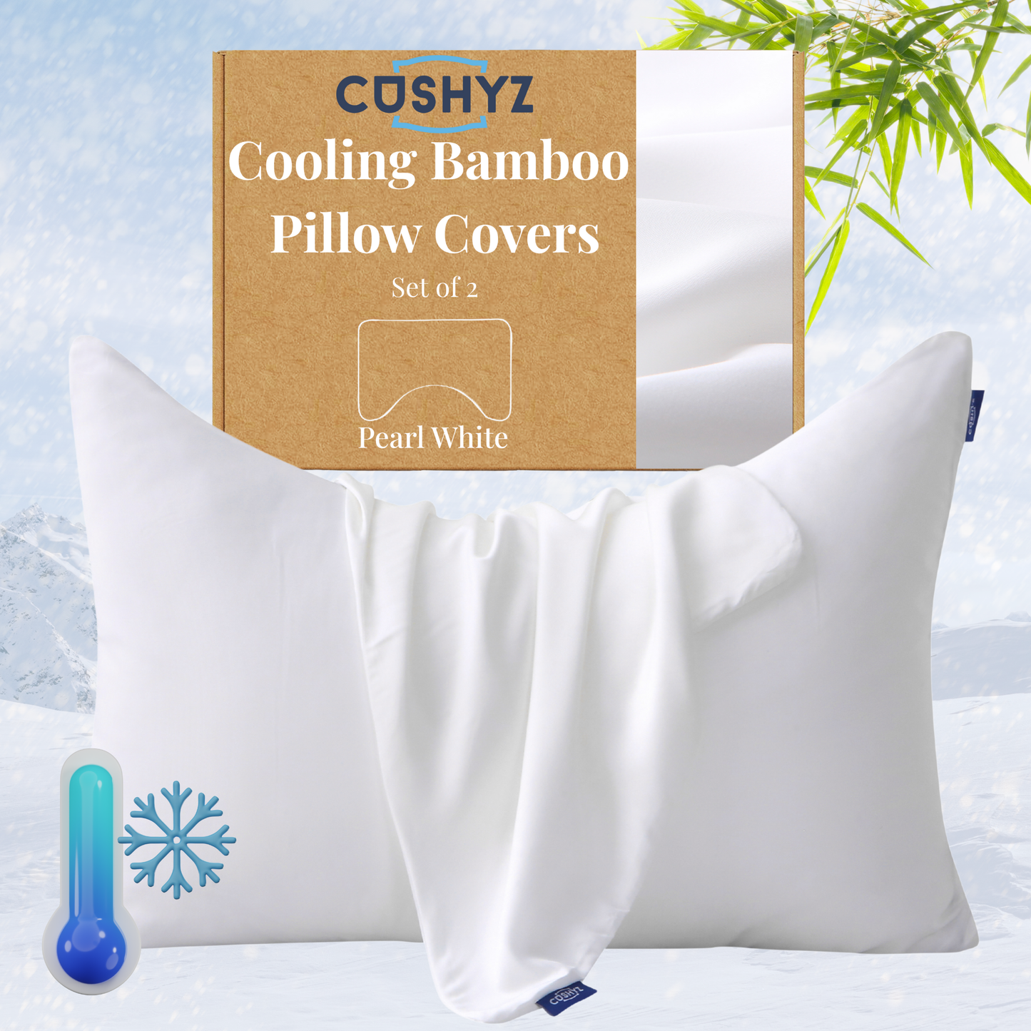 Bamboo Rayon Cooling+ Pillow Covers - Pack of 2