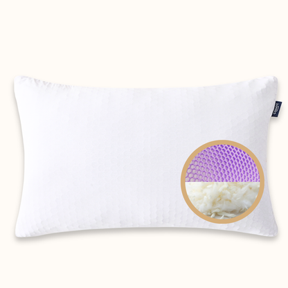 Cushyz Adjustable Organic Talalay Latex Pillow. Pillow 28x16 inches. 3D honeycomb cooling cover. 