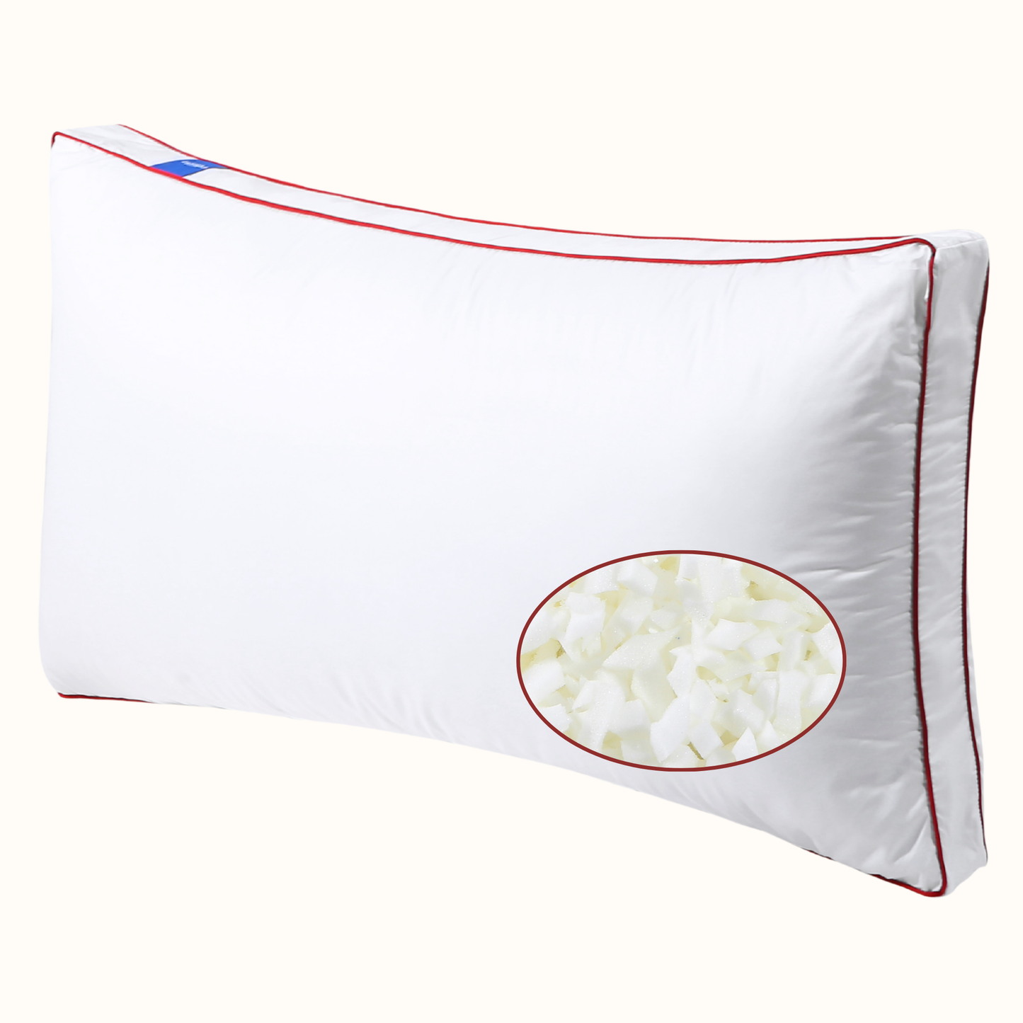 Cushyz Premium Adjustable Memory Foam Pillow. King 34x18, 1-pack, Rectangular, 400TC organic cotton cover, down-alternative