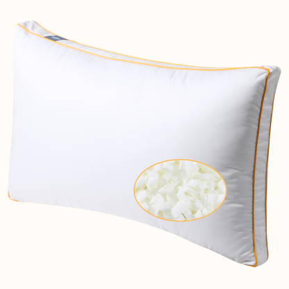 Cushyz Premium Adjustable Memory Foam Pillow. Queen 30x18, 1-pack, Rectangular, 400TC organic cotton cover,