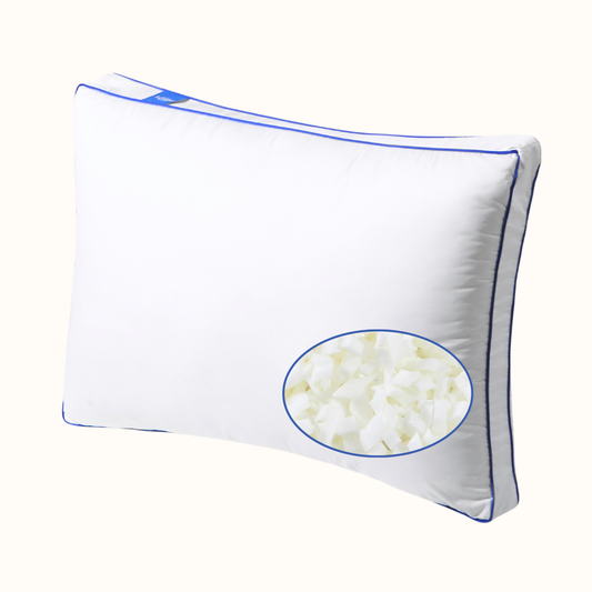 Cushyz Premium Adjustable Memory Foam Pillow. Standard 26x18, 1-pack, Rectangular, 400TC organic cotton cover,