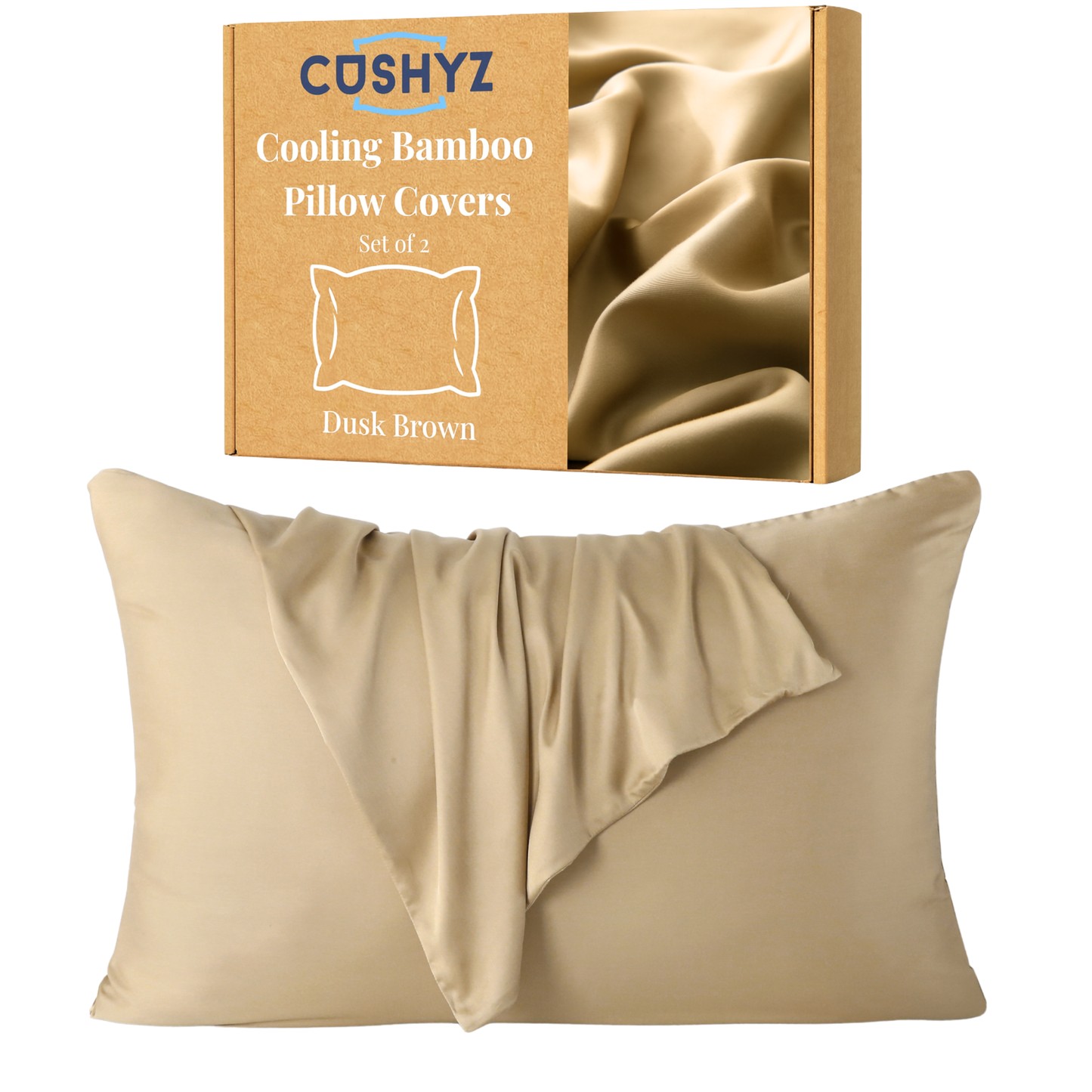 Bamboo Rayon Cooling+ Pillow Covers - Pack of 2