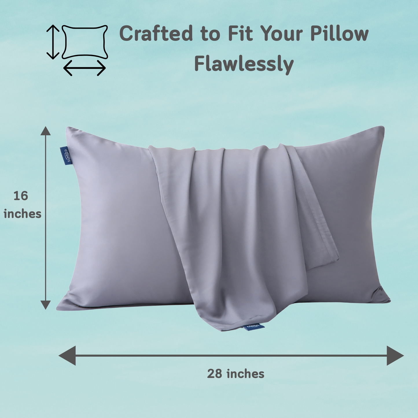 Bamboo Pillow Covers - Eclipse Grey