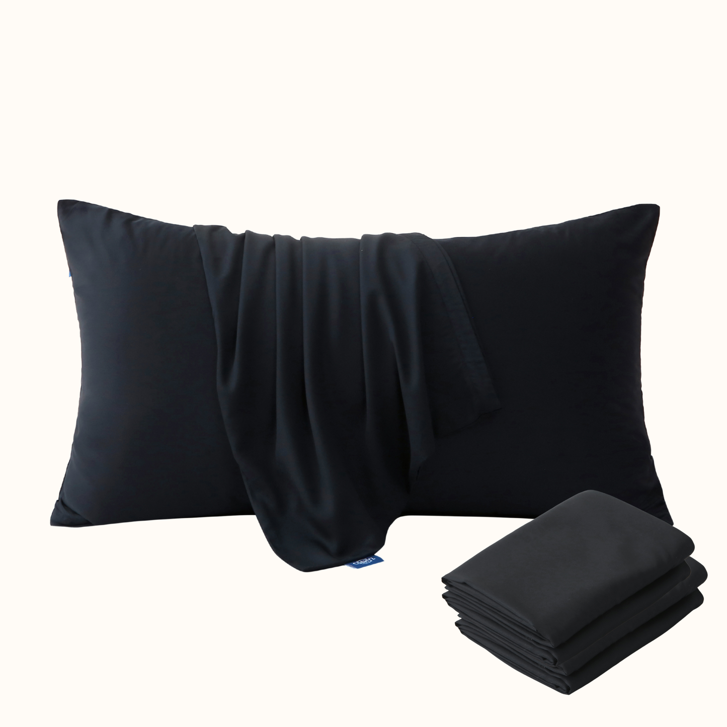 Bamboo Pillow Covers - Midnight Black